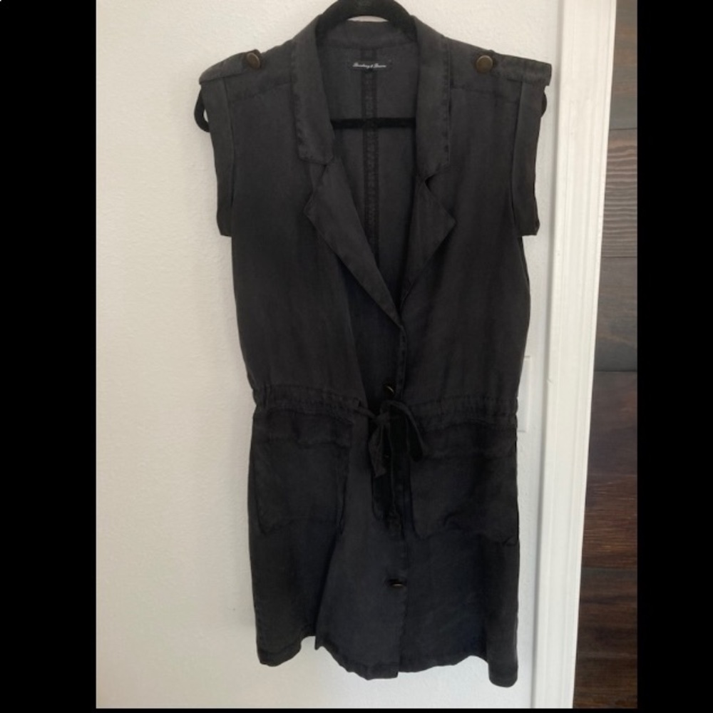 Madewell Broadway & Broome Safari Dress with Gold Button Details